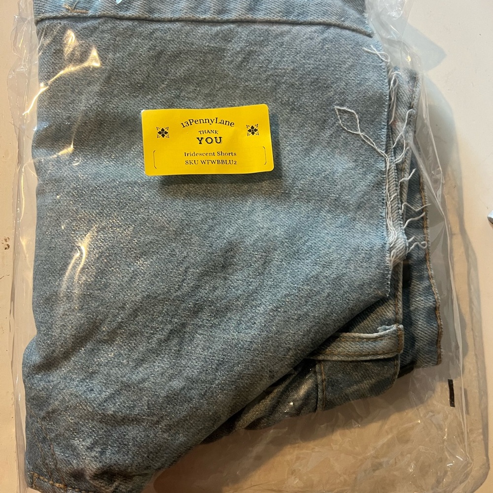 Women's High-Rise Iridescent Cutoff Jean Shorts - Wild Fable Size 2 - Picture 6 of 6